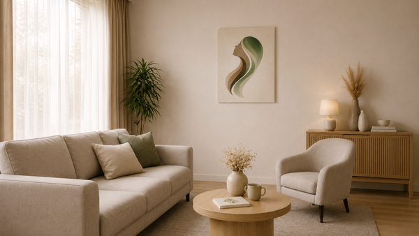 Wandkunst-Fehler, die ein Wohnzimmer kalt und unfertig wirken lassen