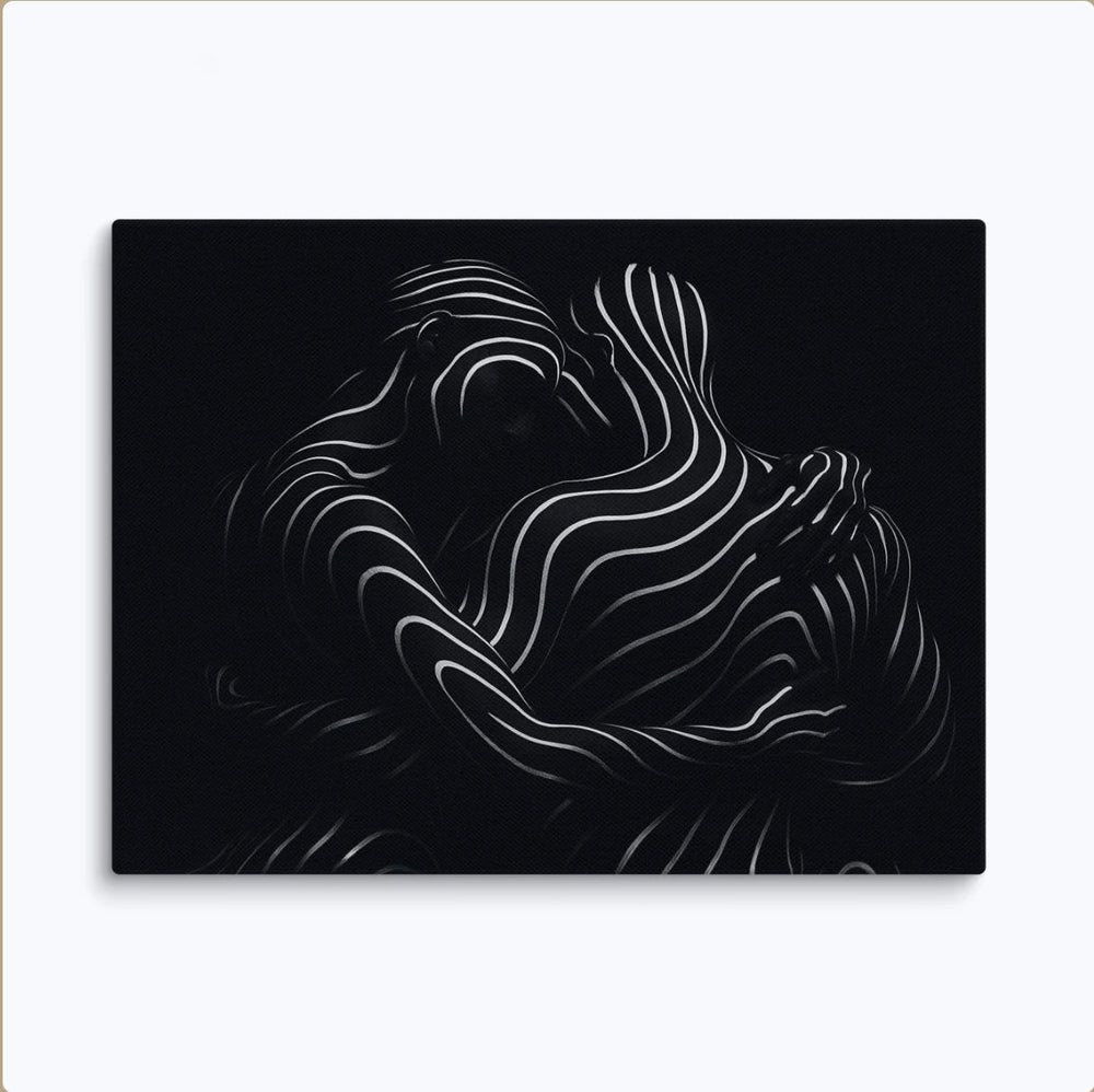 Modern black and white abstract wall art collection featuring minimalist monochrome prints with balanced contrast, clean texture, and timeless elegance — perfect for modern interiors by inprint designs.