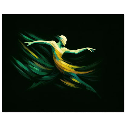 Abstract movement art poster with elegant flowing lines