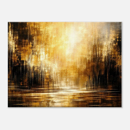Amber texture detail of the Amber Stillness print showing flecks of gold and bronze scattered over the darker background.