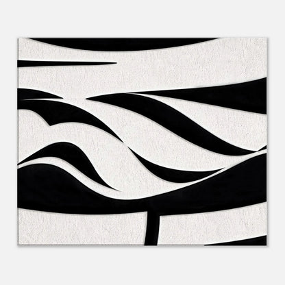 Close view of the wave crests where the black forms taper into fine points