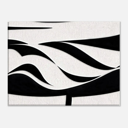The full horizontal composition with the black bands flowing from edge to edge