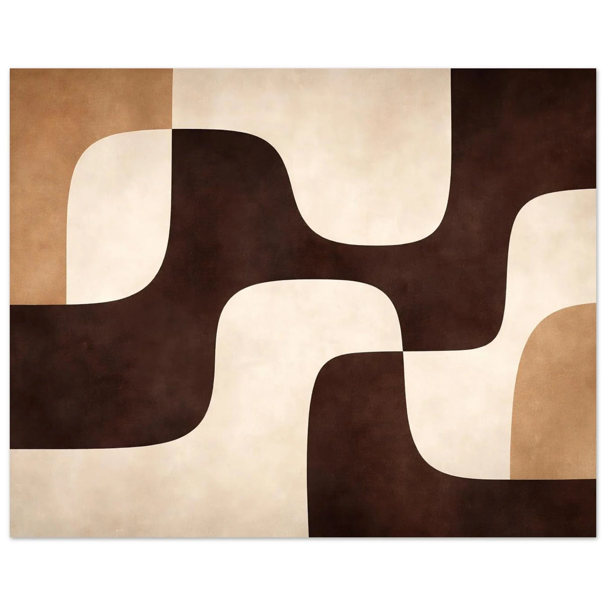 Detail of the matte surface showing crisp edges between the color fields