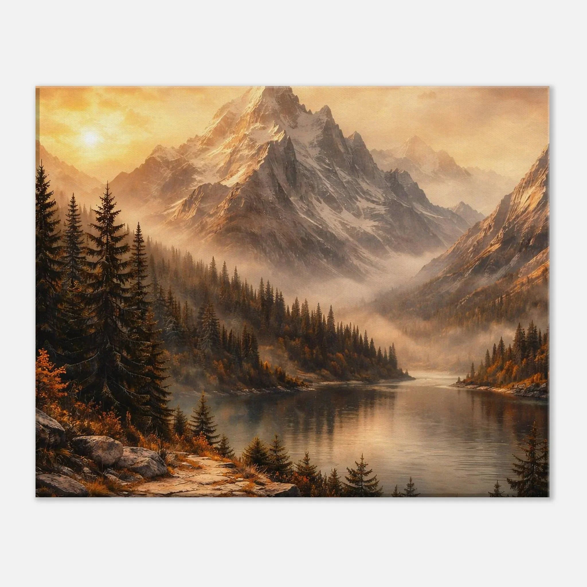 絵画 Mountain Landscape Silent Horizon – cinematic mountain landscape canvas | inprint designs