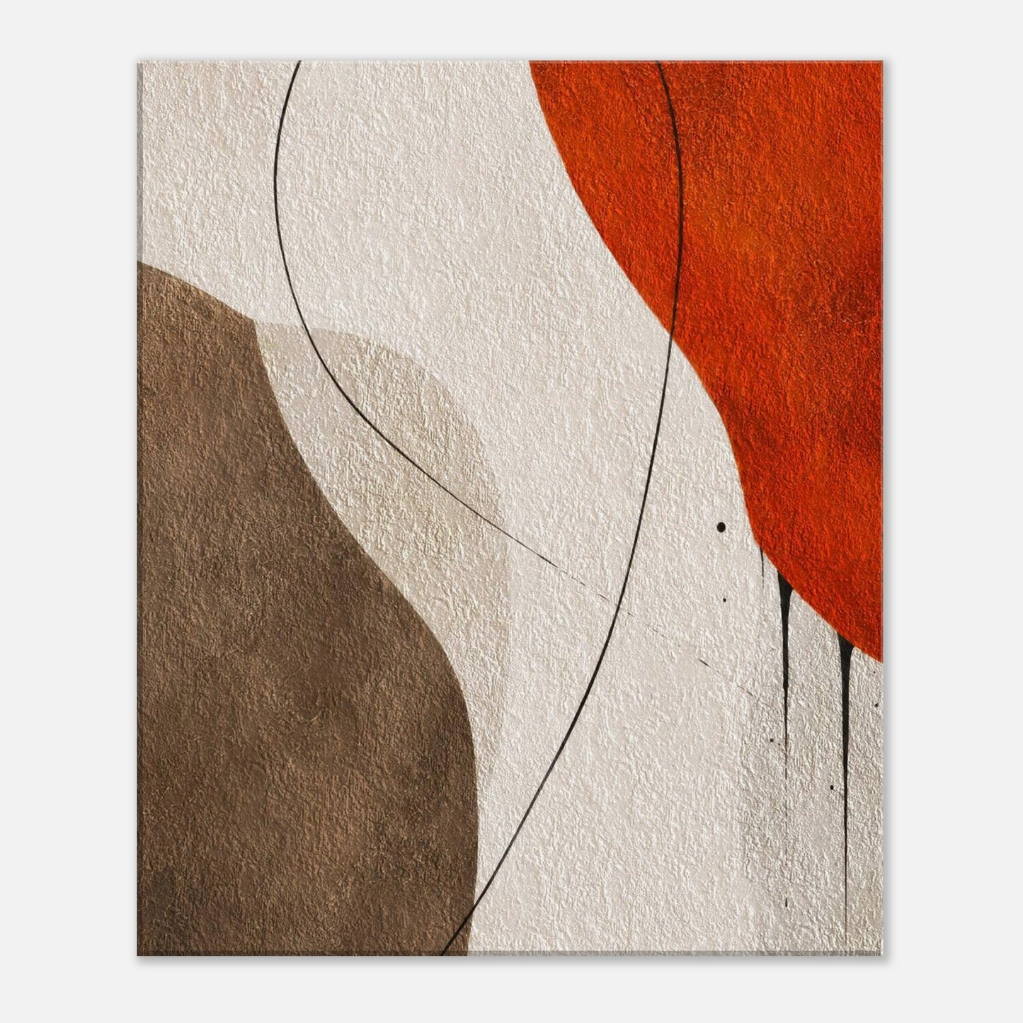 Detailed texture of abstract earth tone canvas wall art