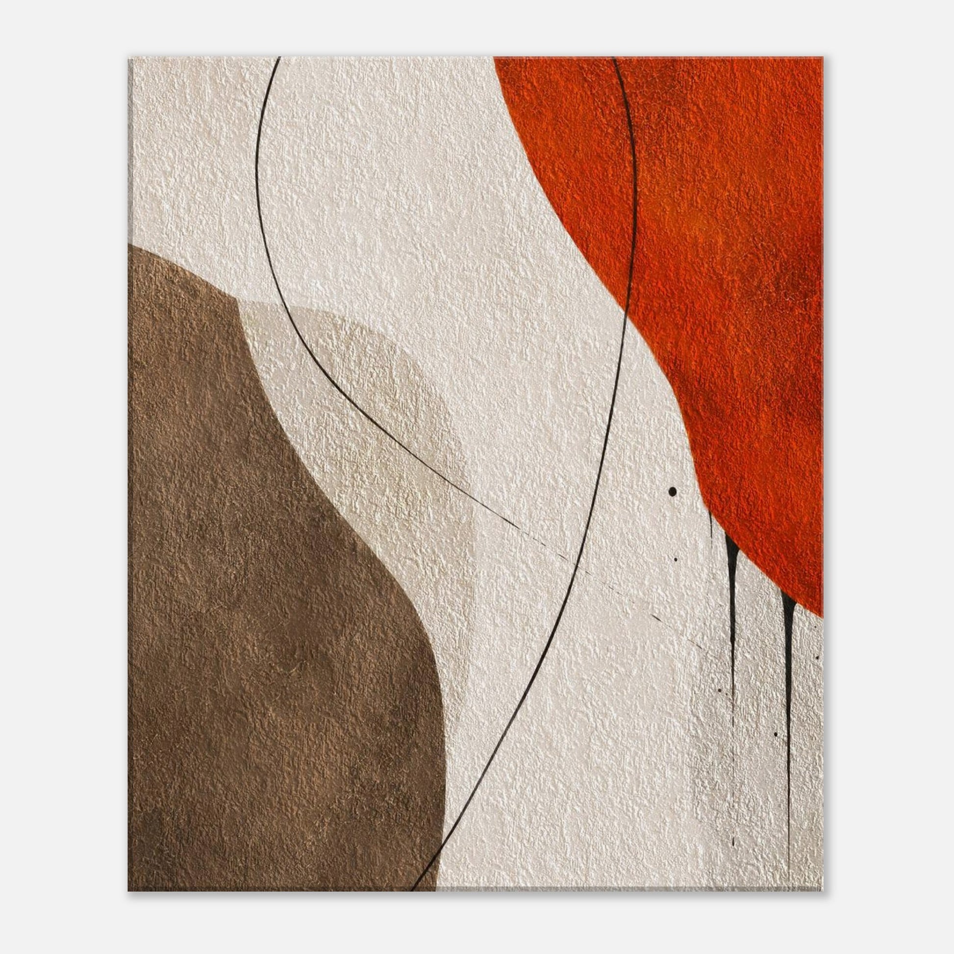 Detailed texture of abstract earth tone canvas wall art