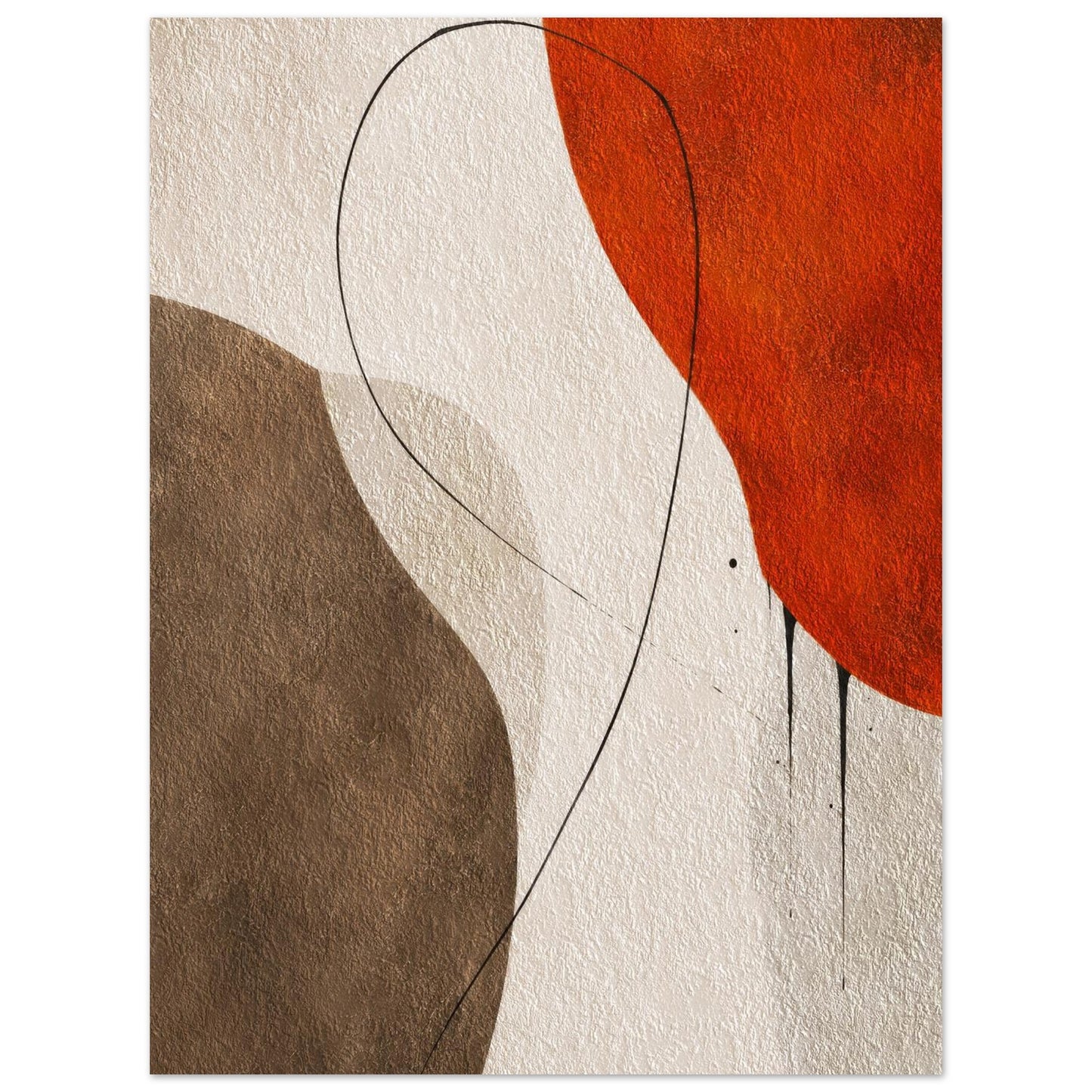 Detailed texture of abstract earth tone poster print