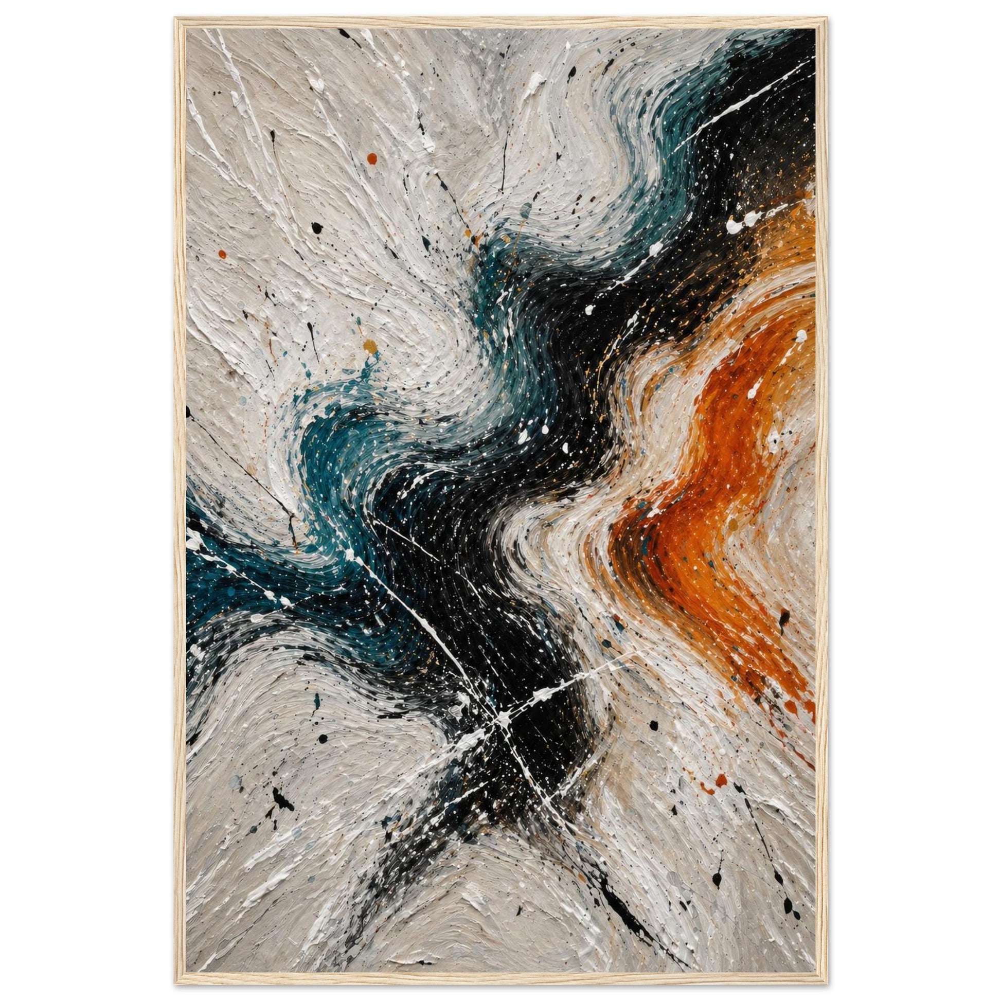Abstract wall art poster with modern neutral color palette minimalist decor