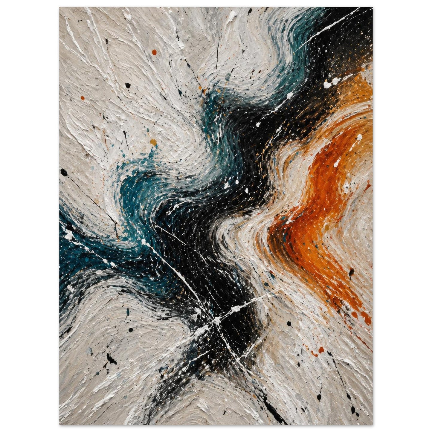 Abstract wall art poster with textured design and modern neutral color palette