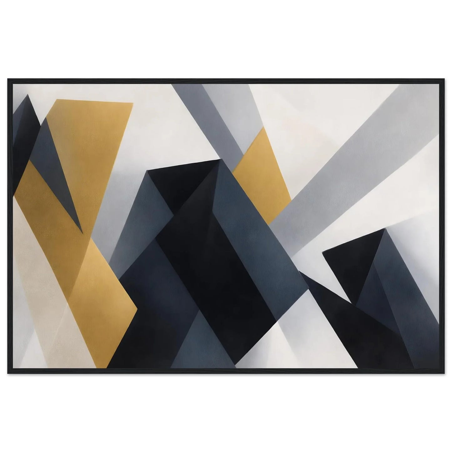 Architectural Forms geometric framed wall art in a black wooden frame