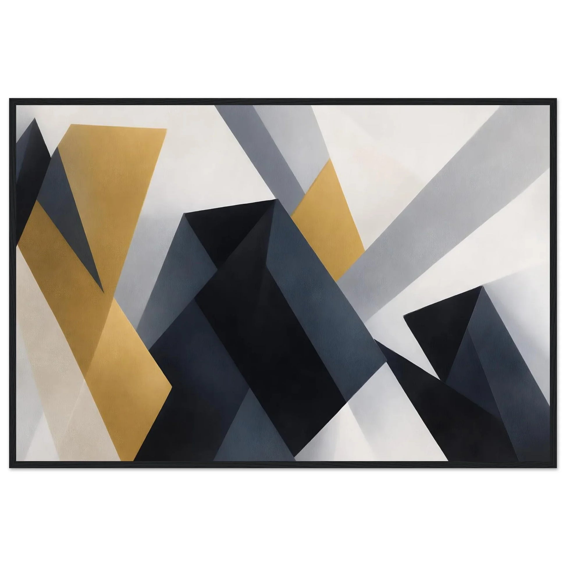 Architectural Forms geometric framed wall art in a black wooden frame