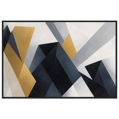Architectural Forms geometric framed wall art in a black wooden frame