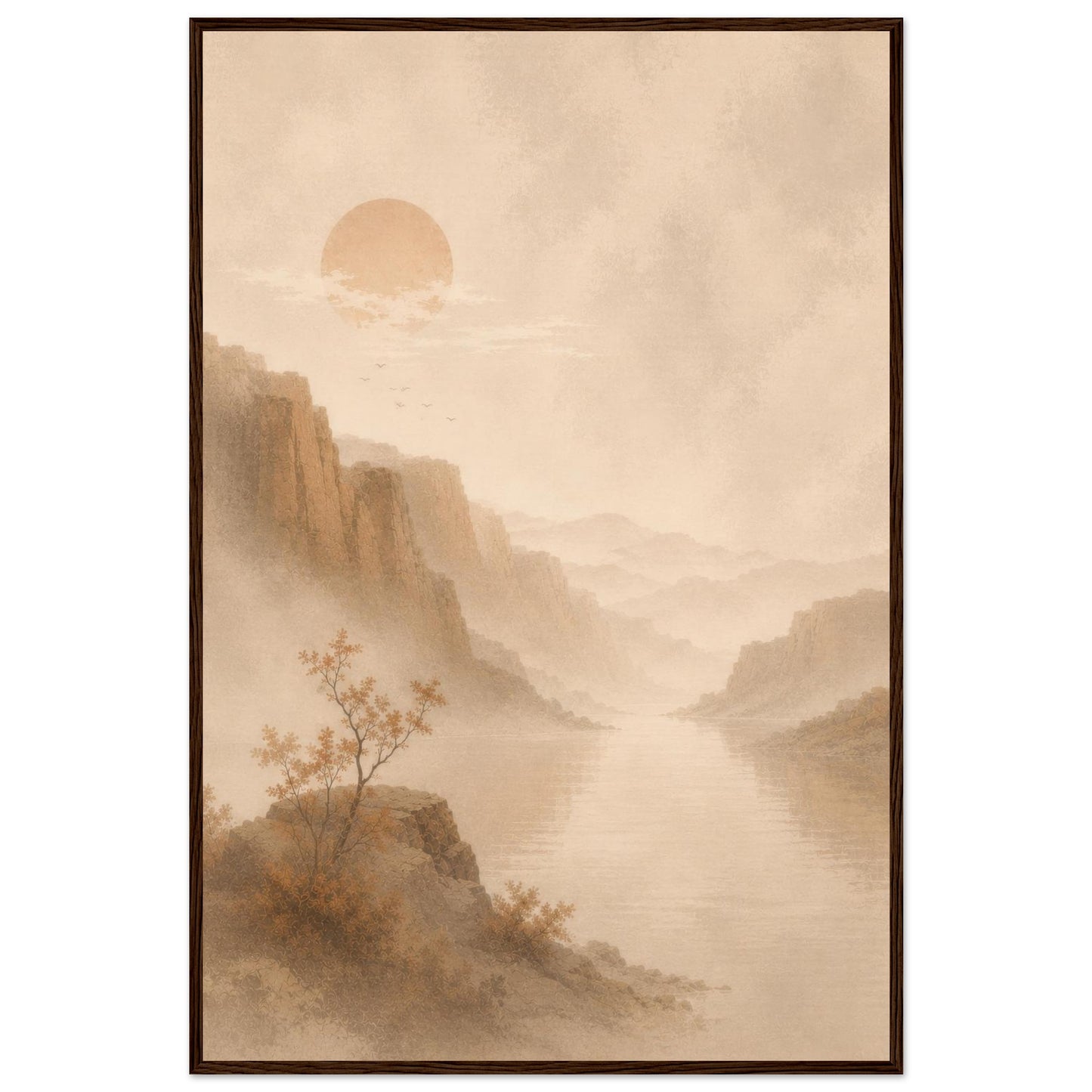 beige-japandi-poster-dark-frame