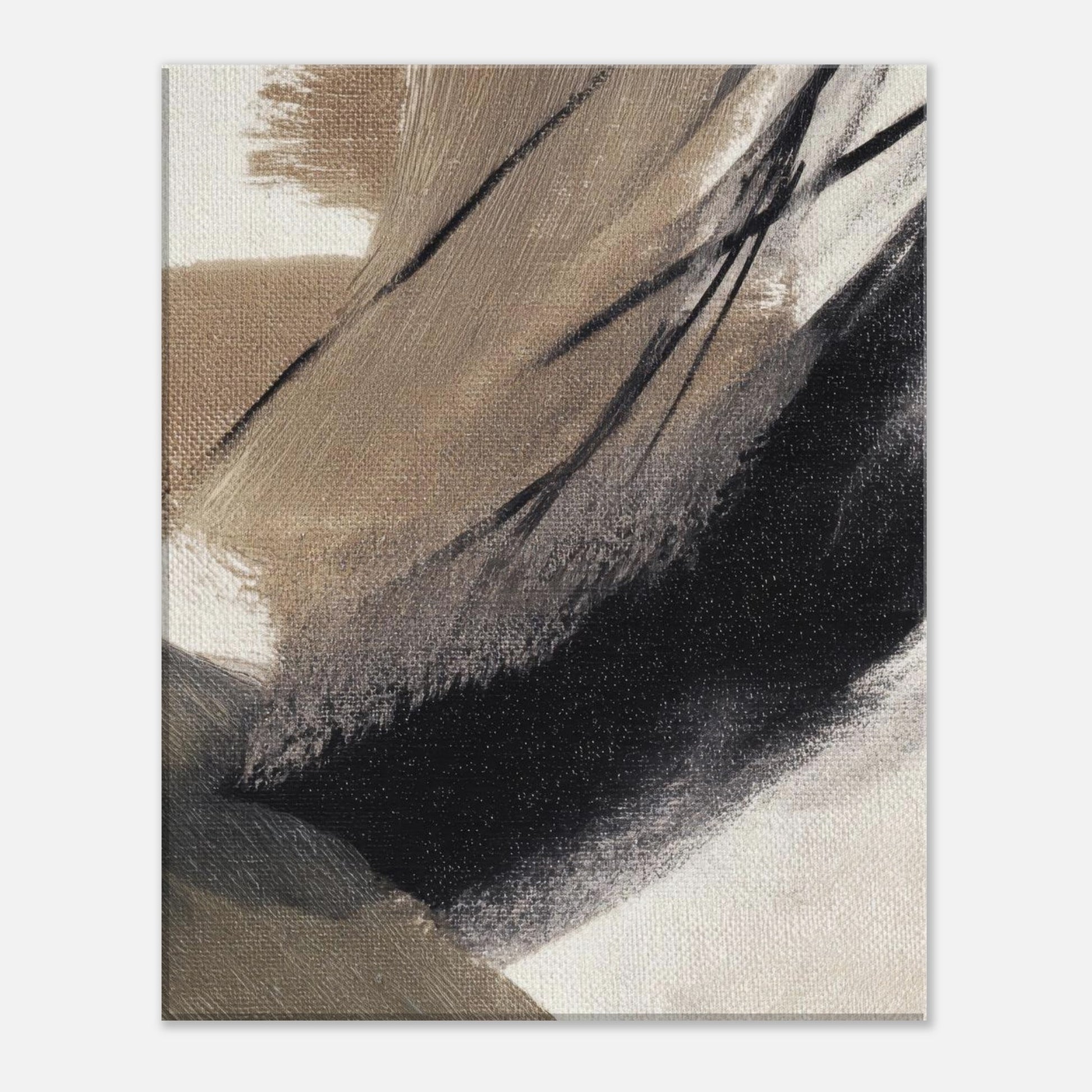 Side view of the Brush Rhythm canvas showing the 4 cm gallery-wrapped edge