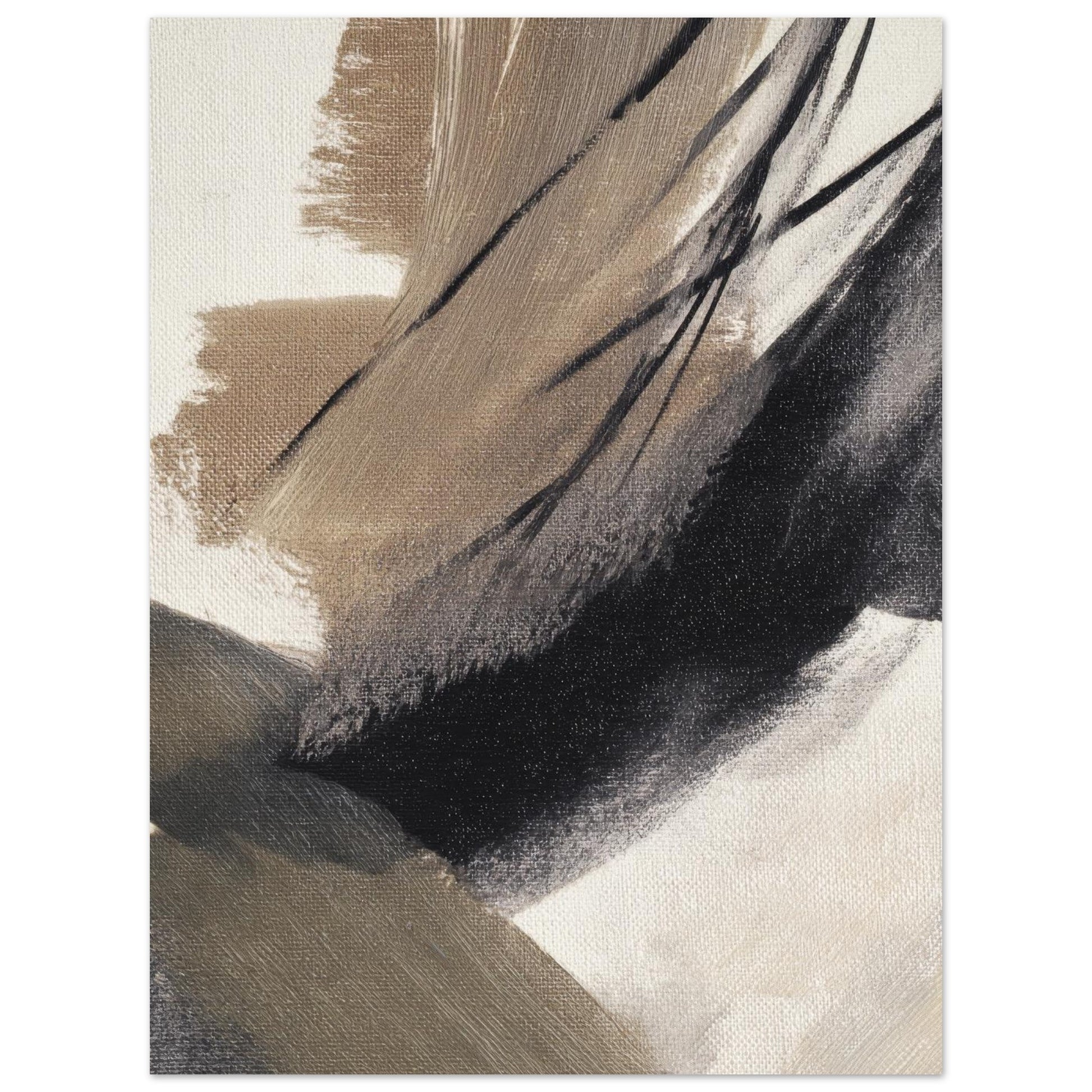 Side view of the Brush Rhythm premium matte wall art poster.