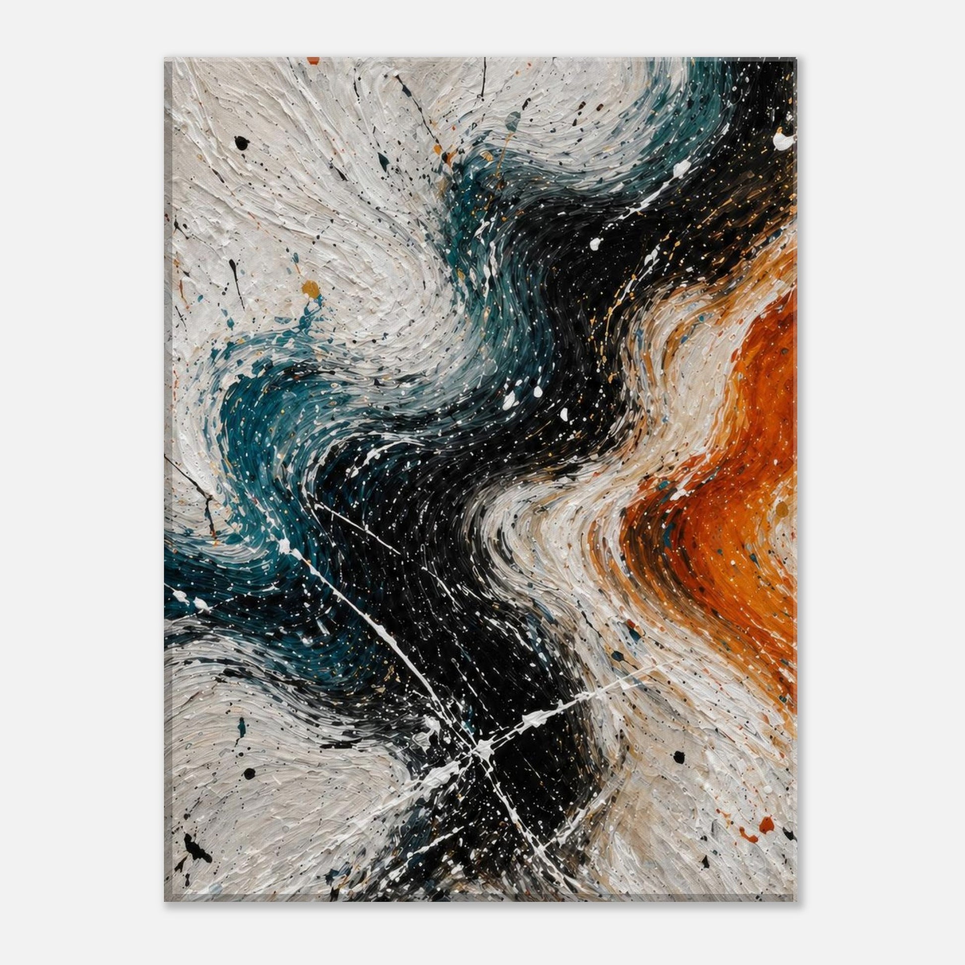 Abstract canvas wall art with textured brush strokes in neutral tones modern wall decor