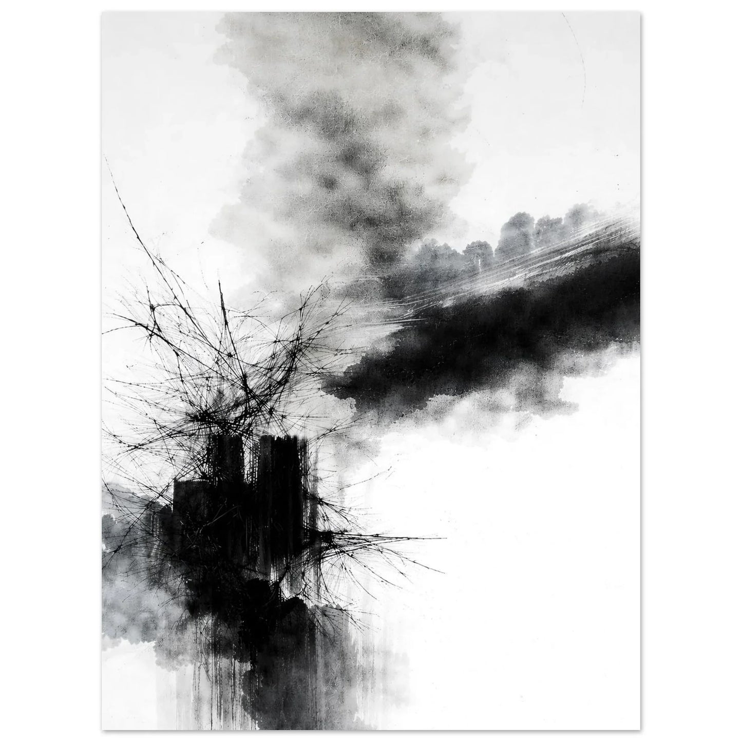 Matte paper detail showing the soft gray gradient fading into the bare white surface