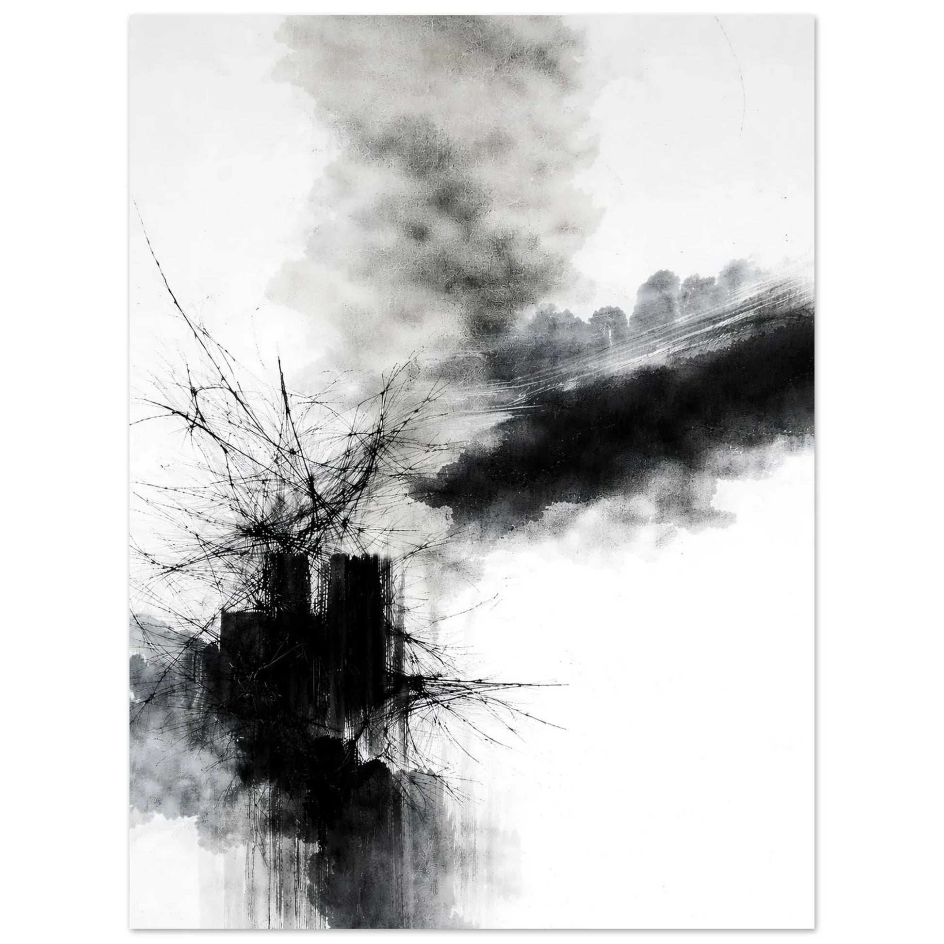 Matte paper detail showing the soft gray gradient fading into the bare white surface