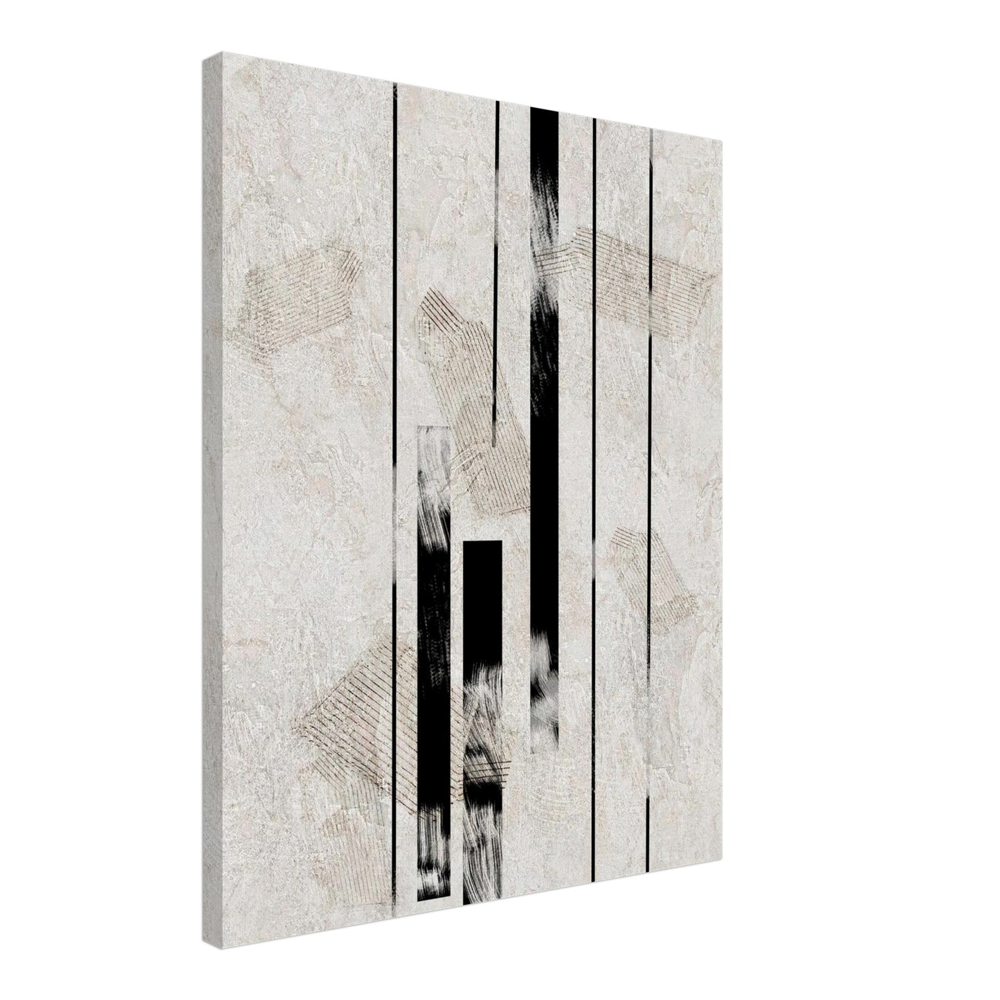 Inked Stone canvas seen from an angle showing the 4 cm deep stretched wooden frame