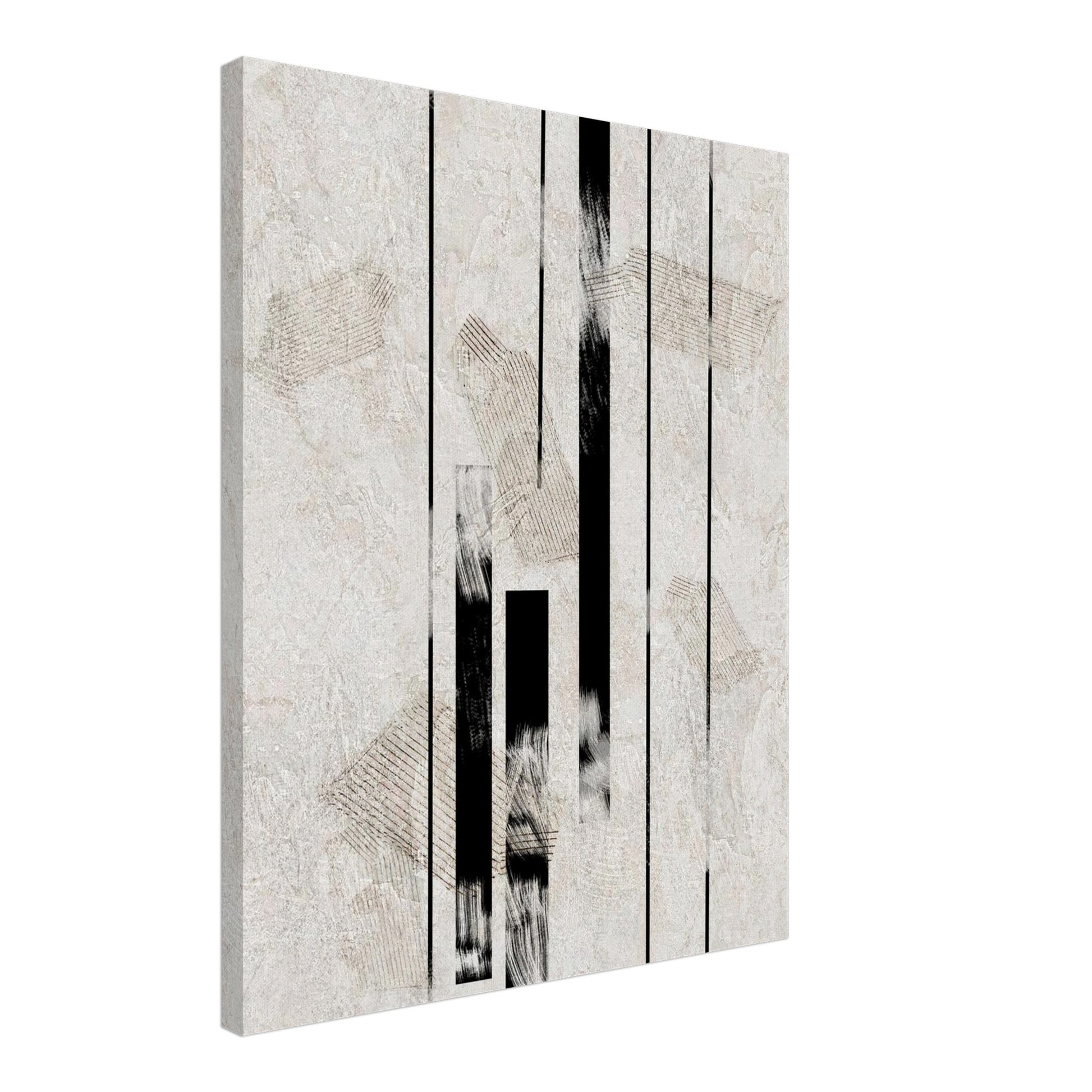 Inked Stone canvas seen from an angle showing the 4 cm deep stretched wooden frame