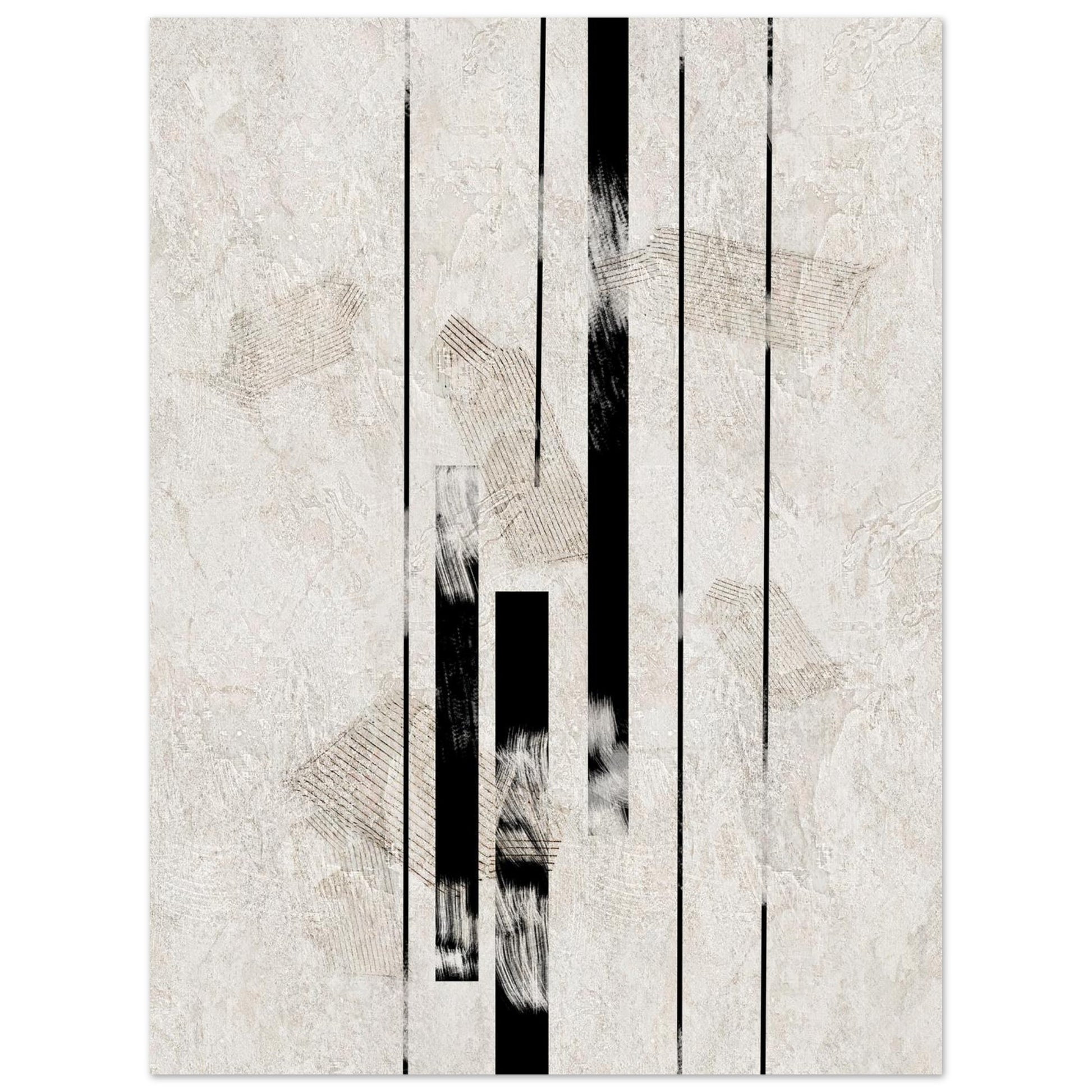 Full composition of the Inked Stone Japanese art poster