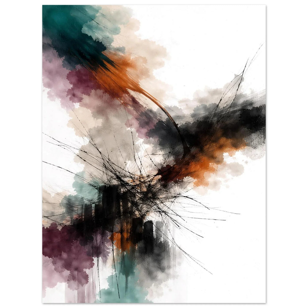 Full composition of the abstract art poster printed on smooth matte paper