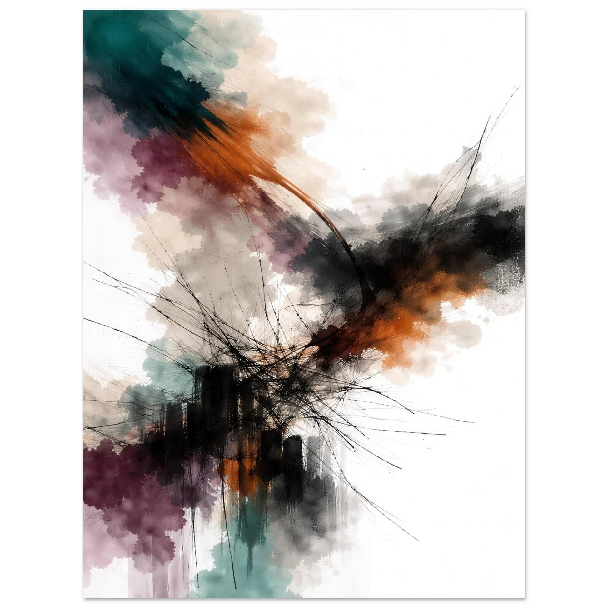 Full composition of the abstract art poster printed on smooth matte paper