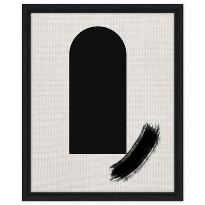 Minimal ink inspired arch artwork with bold black brush detail