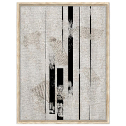 Minimalist linear abstract wall art in black beige and soft neutral tones