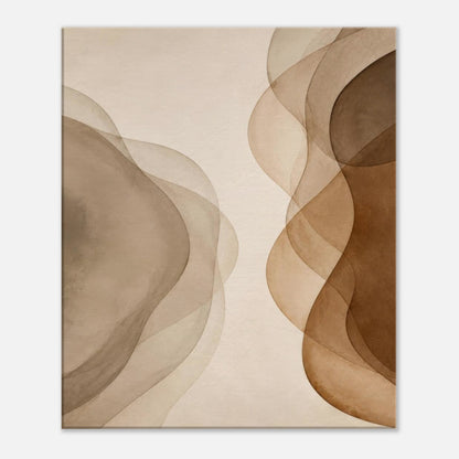 Veil Flow neutral abstract canvas print with thick gallery wrap profile