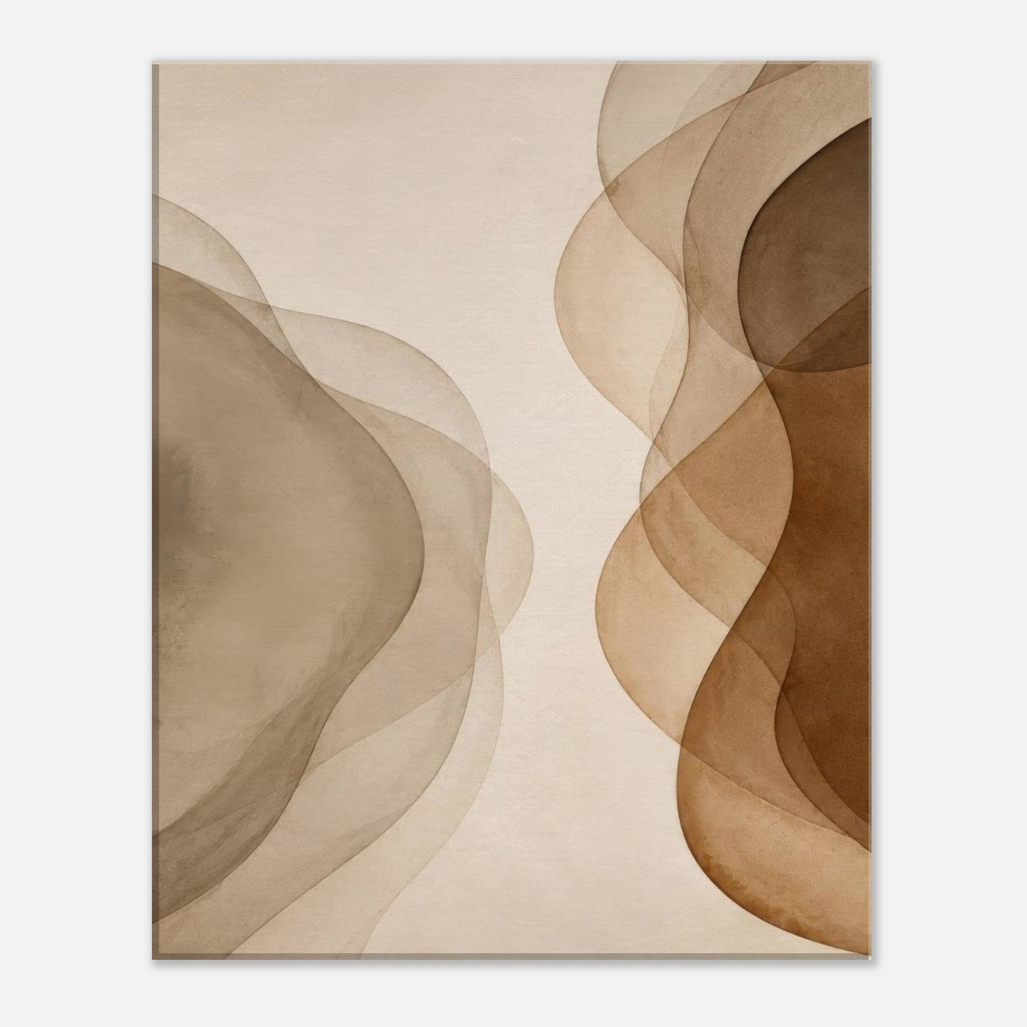 Edge detail of Misty Veil minimalist wall art canvas print