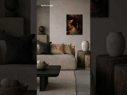 Afro Beauty — Elegant African Portrait Canvas Wall Art