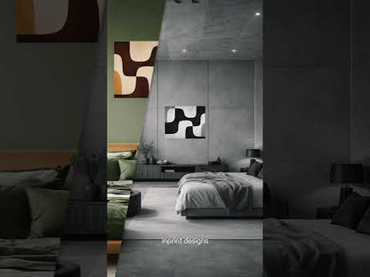 Organic Geometric – abstraktes Leinwandbild mit organischen Formen