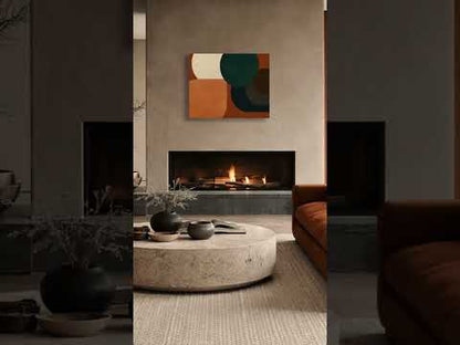 Earthbound Circles – modernes geometrisches Leinwandbild