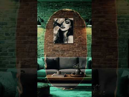 Fragmented Beauty – Modern Abstract Female Portrait Canvas Wall Art