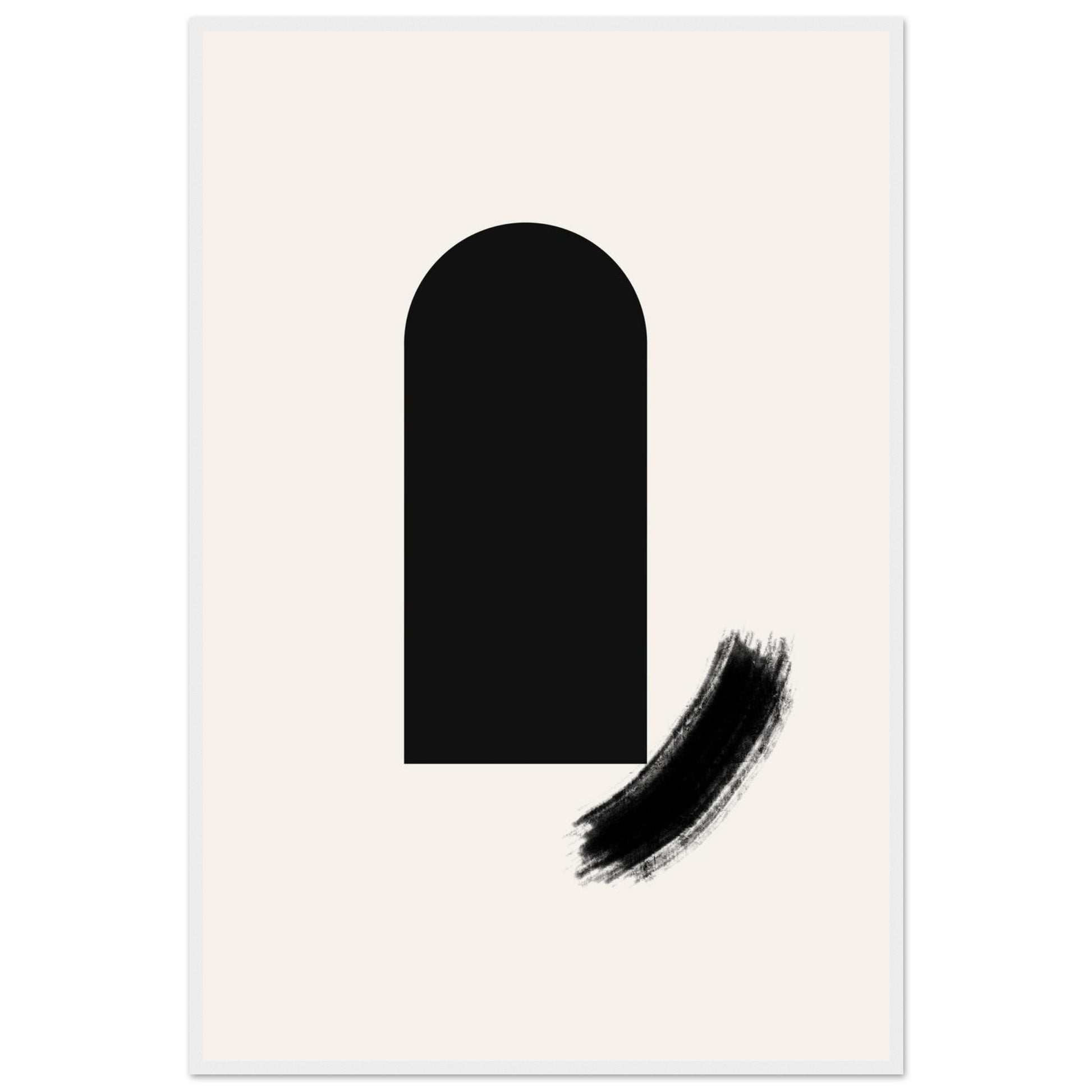 The composition in a white wooden frame