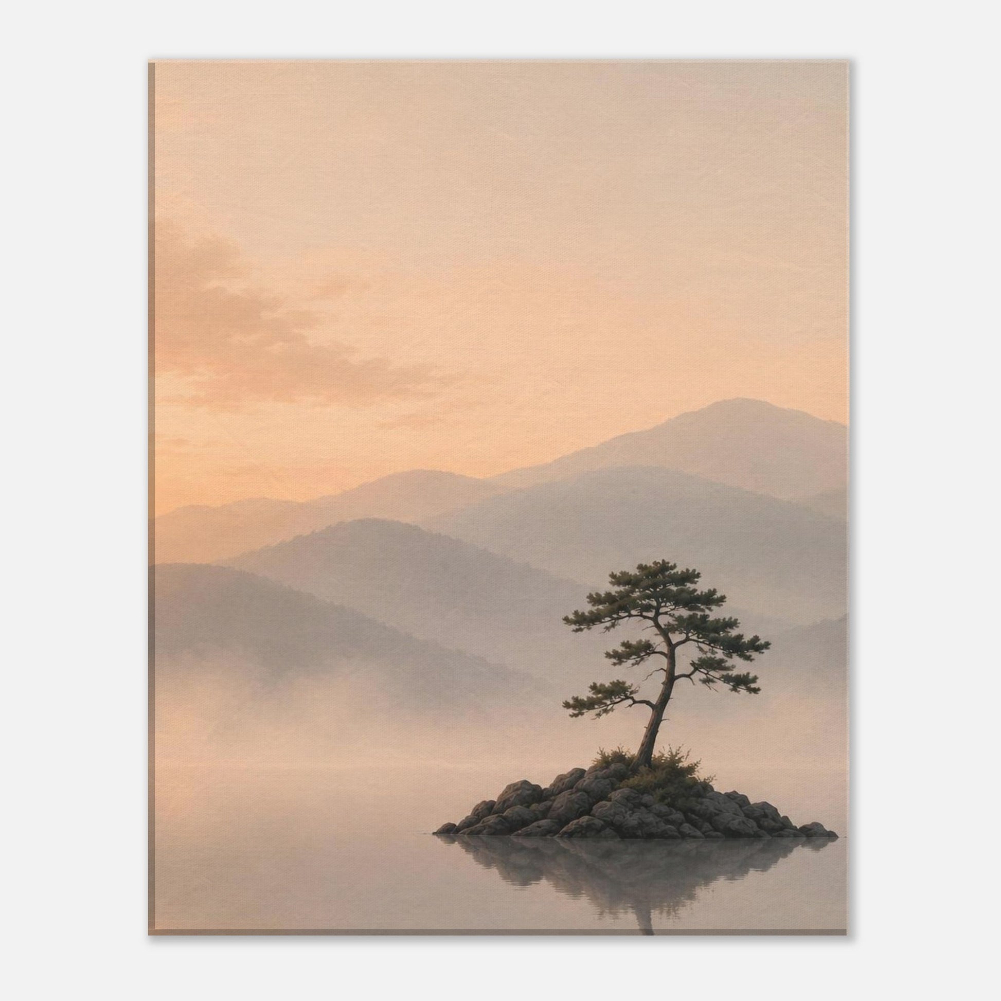 Still Waters landscape canvas with soft neutral tones