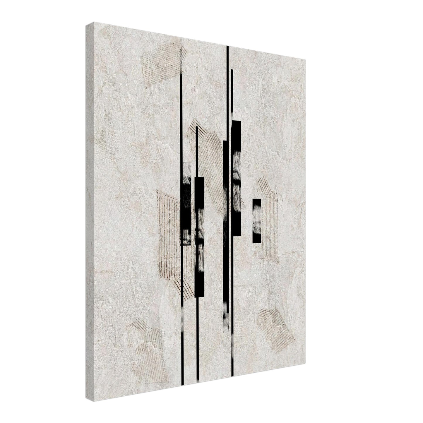Sumi Stone canvas viewed from an angle showing the 4 cm deep stretched wooden frame