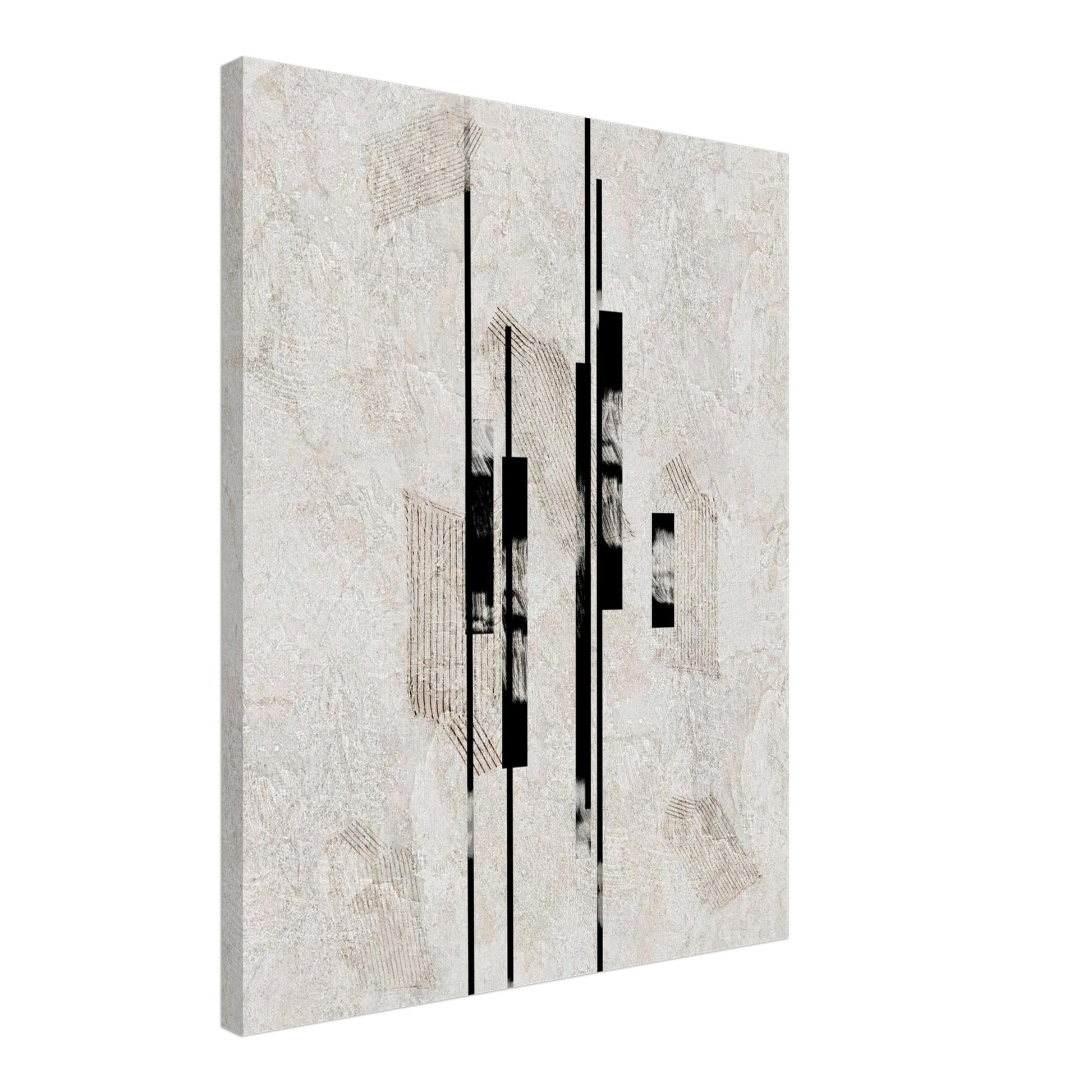 Sumi Stone canvas viewed from an angle showing the 4 cm deep stretched wooden frame