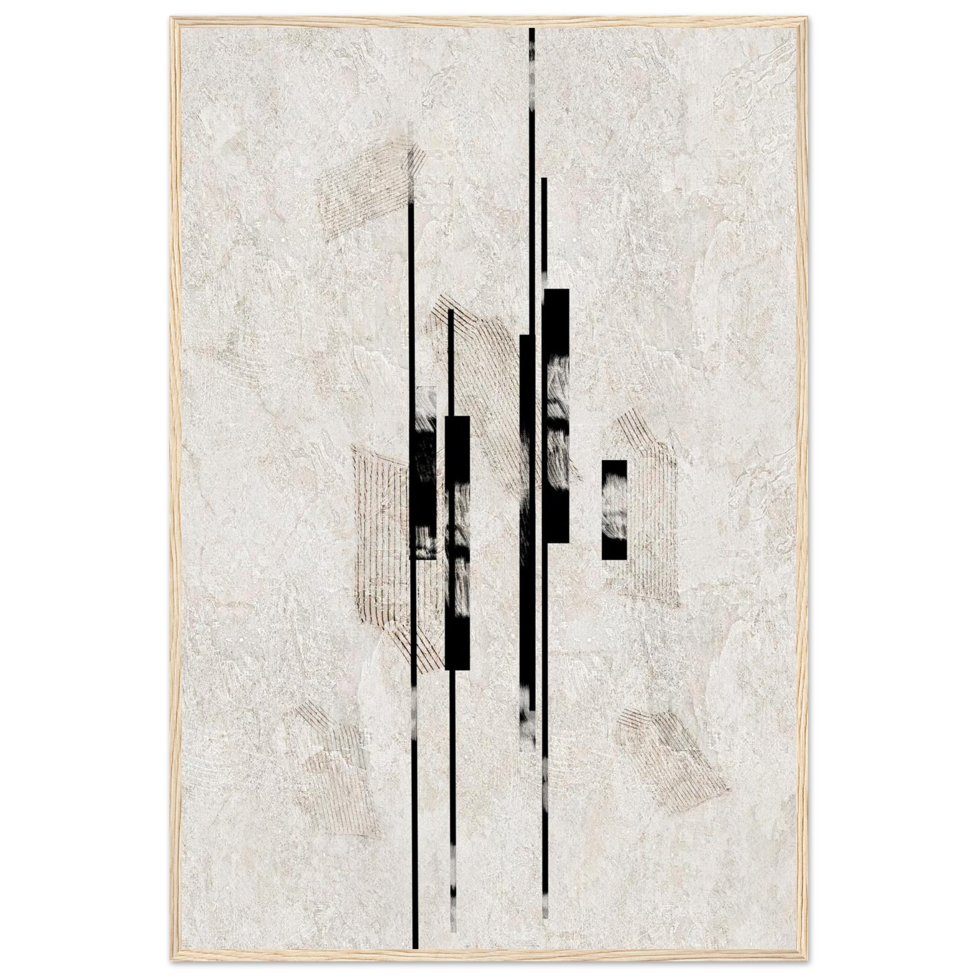 Sumi Stone framed print in a natural wood frame