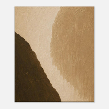 extured minimalist abstract wall art in earthy beige and dark brown tones for modern interiors.