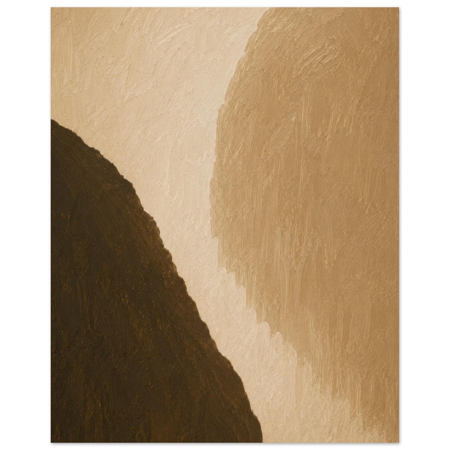 Neutral abstract wall poster with warm earthy colors and modern minimalist design.