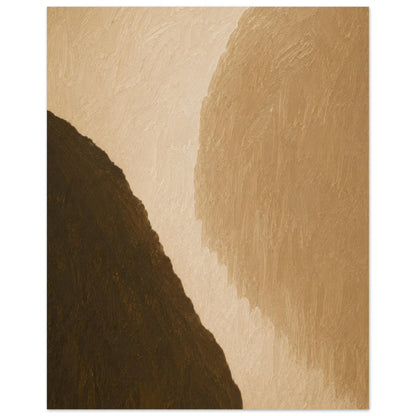 Neutral abstract wall poster with warm earthy colors and modern minimalist design.